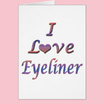 I Eyeliner del corazón (amor) tarjetas