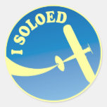 I gráfico de Soloed y del aeroplano Etiqueta Redonda