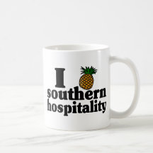 I hospitalidad meridional del corazón (piña) taza de café