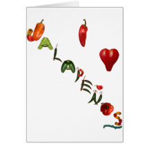 I Jalapenos del corazón Tarjetón