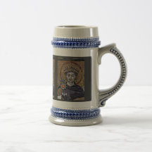I justiniano, mosaicos A del coro de San Vitale (R Tazas De Café