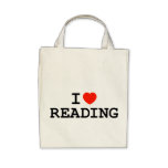 I lectura del corazón bolsas lienzo