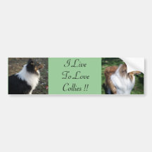 ¡I LiveTo LoveCollies!! Etiqueta De Parachoque