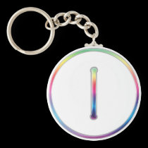 I llavero del arco iris del monograma llaveros