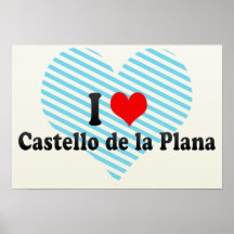 I Love Castello de la Plana, España Posters