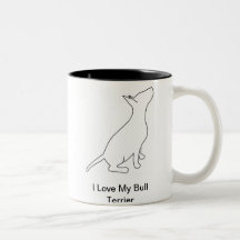 I Love My Bull Terrier Caneca