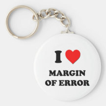 I margen de error del corazón llaveros personalizados