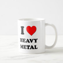 I metal pesado del corazón tazas