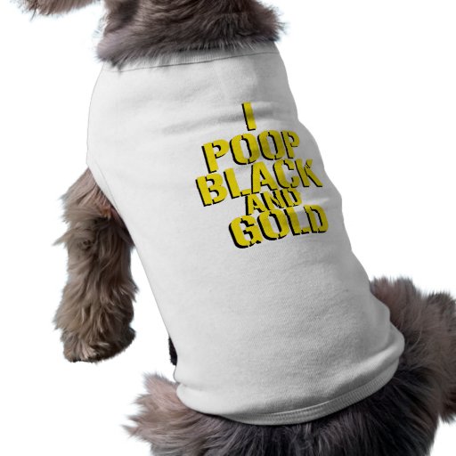 I negro y oro del impulso camisas de mascota