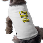 I negro y oro del impulso ropa para mascota