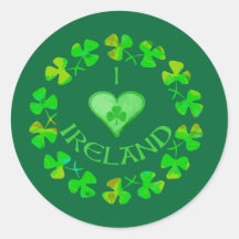 I pegatinas de Irlanda del corazón