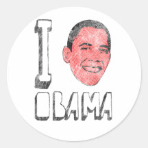 I pegatinas de Obama del corazón