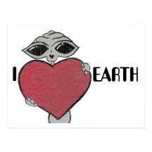 I postal del extranjero de la tierra del amor del 