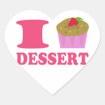 I postre de la magdalena calcomania corazon personalizadas