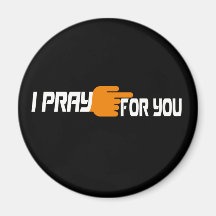 I pray fuero you 3 Blanco Anaranjado se funde negr Iman De Frigorífico