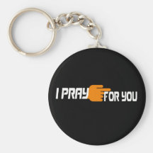 I pray fuero you 3 Blanco Anaranjado se funde negr Llaveros