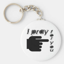 I pray fuero you Negro Llaveros Personalizados
