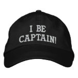 I sea capitán. Blanco y negro. gorras bordados