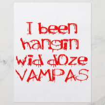 I sido Hangin Wid dormite Vampas Tarjeton