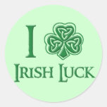 I suerte del irlandés del trébol etiqueta