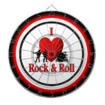 I tablero de dardo de regla del rock-and-roll del 
