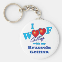 I tejido Bruselas Griffon Llaveros