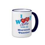 I tejido Norwich Terrier Taza