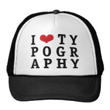 I tipografía del corazón gorro de camionero