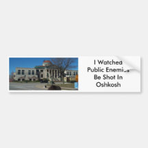 I tiren a los enemigos de WatchedPublic en Oshkosh Pegatina De Parachoque