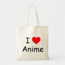 I tote del animado del corazón bolsa
