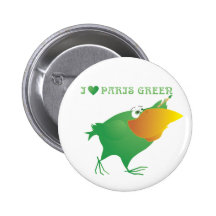 I verde de París del corazón Pins