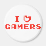 I videojugadores del corazón imanes de nevera