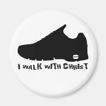 I walk with Cristo Negro Imán De Frigorífico