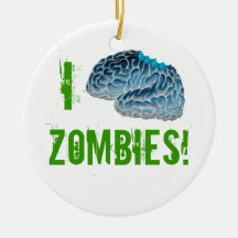 ¡I zombis de los cerebros! Adornos De Navidad