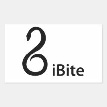 iBite Rectangular Pegatina
