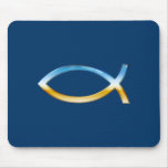Ichthus - cielo y tierra cristianos del símbolo de alfombrillas de ratones