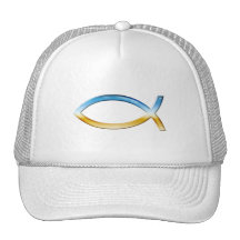 Ichthus - cielo y tierra cristianos del símbolo de gorro