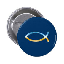 Ichthus - cielo y tierra cristianos del símbolo de pins