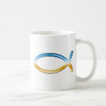 Ichthus - cielo y tierra cristianos del símbolo de tazas de café