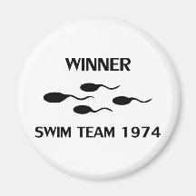 icono 1974 del equipo de natación del ganador iman de nevera