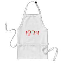 icono 1974 del rojo delantal