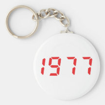 icono 1977 del rojo llavero personalizado