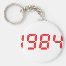 icono 1984 del rojo llaveros personalizados