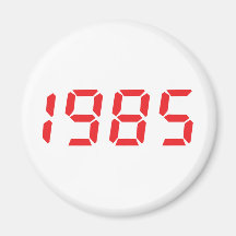 icono 1985 del rojo imán para frigorífico