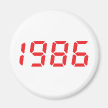 icono 1986 del rojo imanes  
