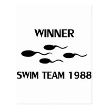 icono 1988 del equipo de natación del ganador postal