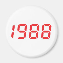 icono 1988 del rojo imán de frigorífico