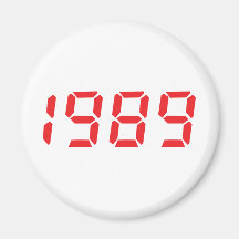 icono 1989 del rojo iman de nevera