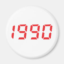 icono 1990 del rojo iman de frigorífico