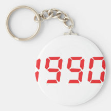 icono 1990 del rojo llaveros personalizados